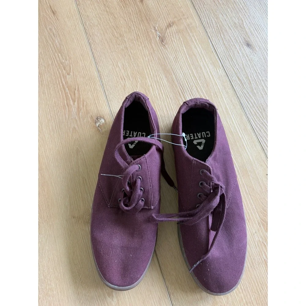 Cuater by TravisMathew Mens 4MO150 Canvas Sneakers Burgundy Wine‎ Shoes Size 9